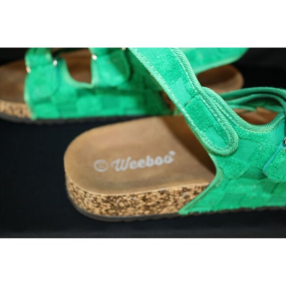Weeboo Green Velcro Women's Sandals Size 11 - Picture 5 of 8
